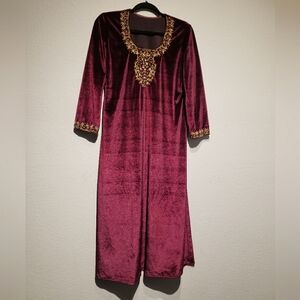 Handmade Beaded Velvet Dress
